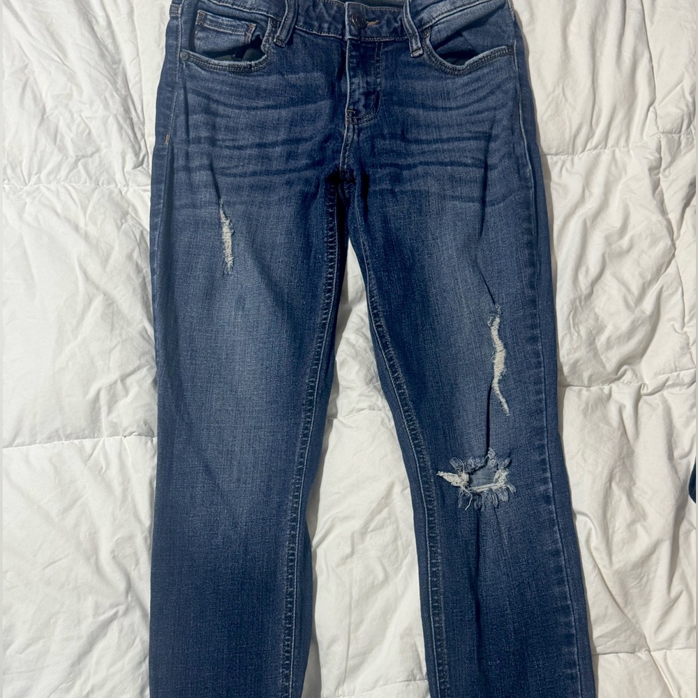 Eunina Blue Skinny Jeans Distressed Denim